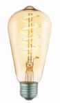 Vintage Design Amber E27 Attack Bulb with 4W Warm White LED Spiral