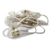 White lights chain 10 white strobe LEDs mt. 5 Extendable with power cable